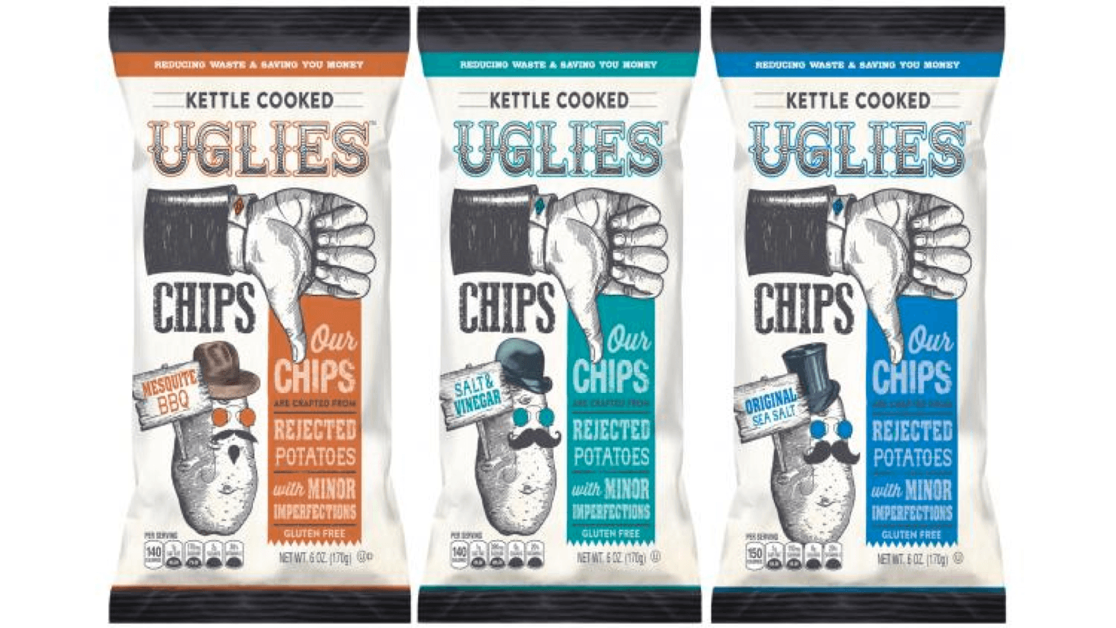 Pennsylvania snack purveyor Dieffenbach's Potato Chips created Uglies, kettle-cooked potato chips made from rejected potatoes.