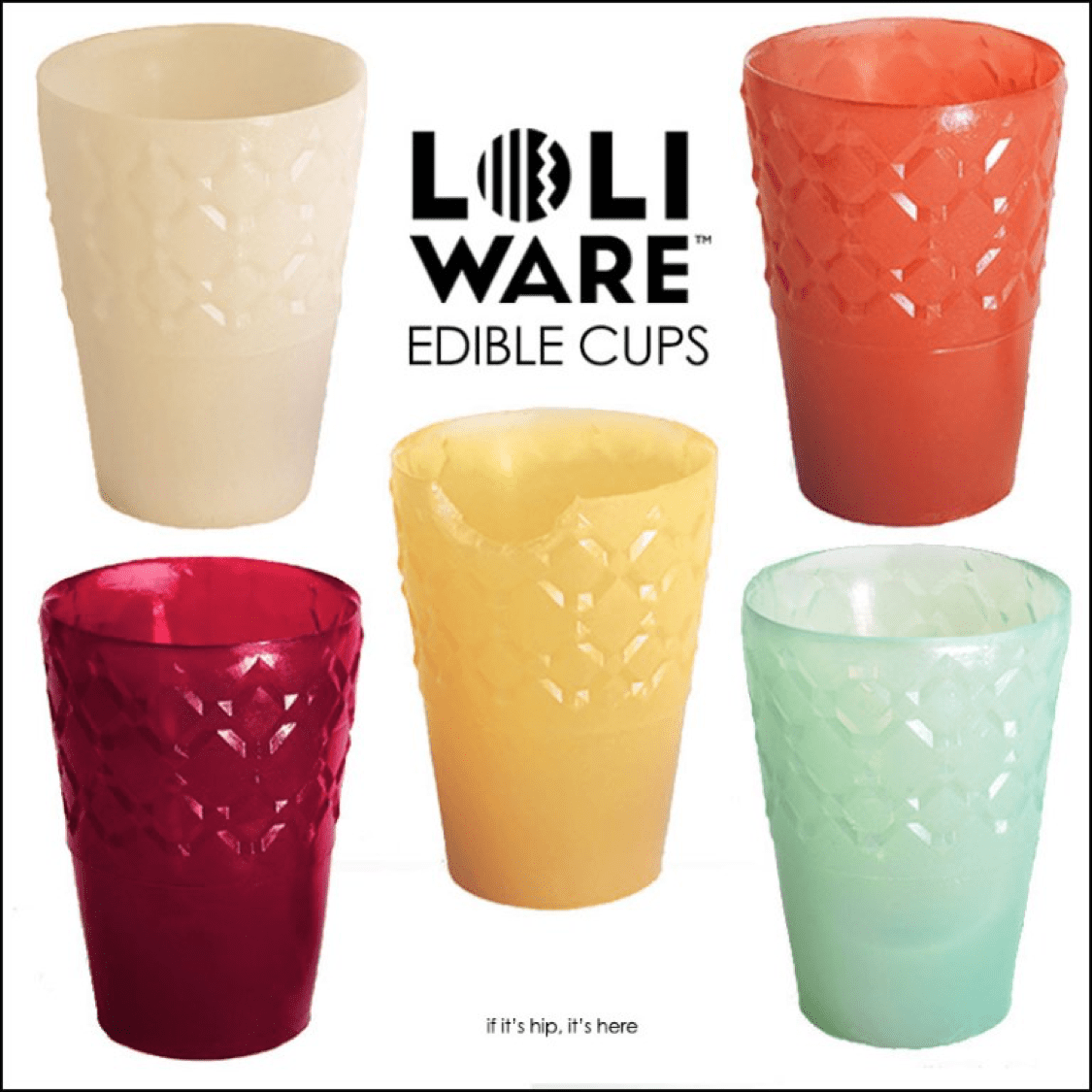 Edible cups from Loliware that were featured on the TV show, Shark Tank