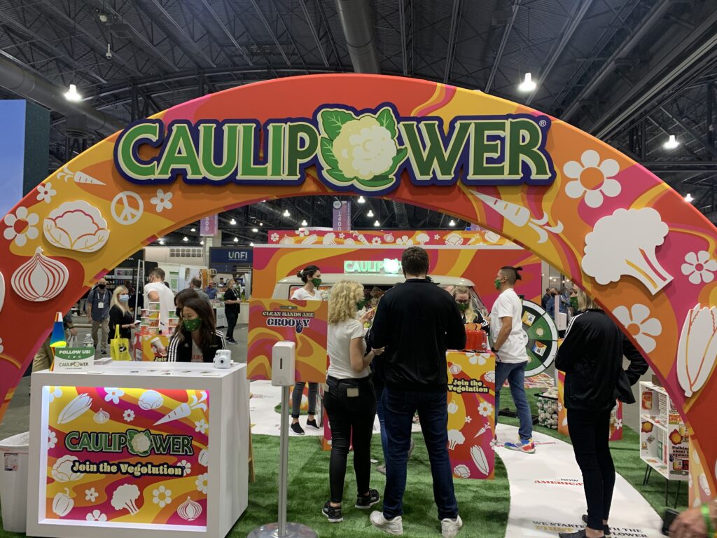 Caulipower plant-based products booth