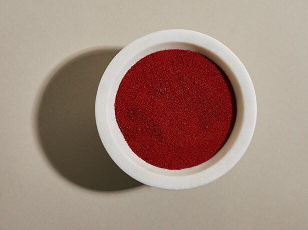 Tomato powder in a bowl