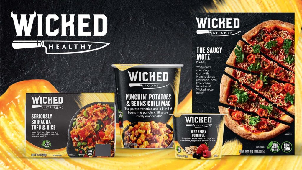 A printed advertisement sample for Wicked Kitchen products